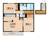 ソリッソ大久保町西嶋 2LDKの間取り