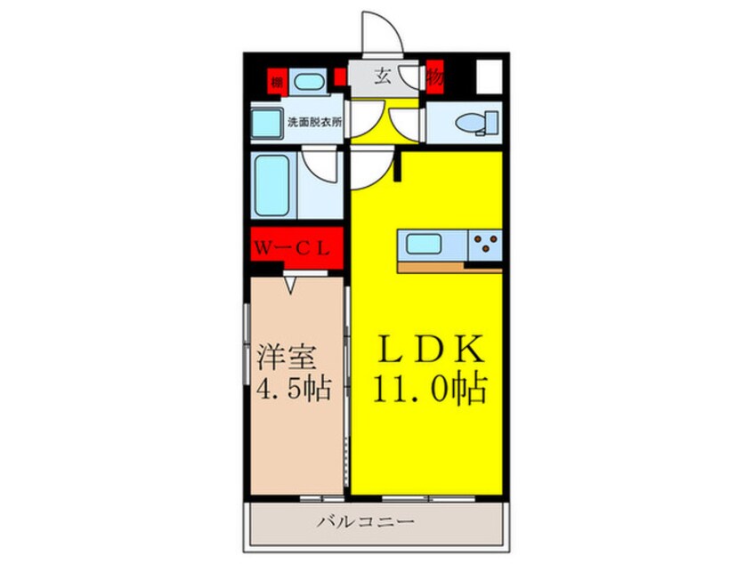 間取図 グランディールＳＵＥＨＩＲＯ