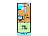 ハイツ１ 1DKの間取り
