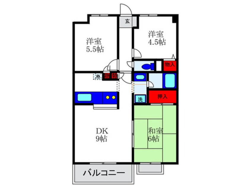 間取図 サン豊中