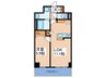 HABITAT平野 1LDKの間取り