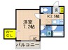 ＡＬＥＧＲＩＡ神戸楠谷町 1Kの間取り