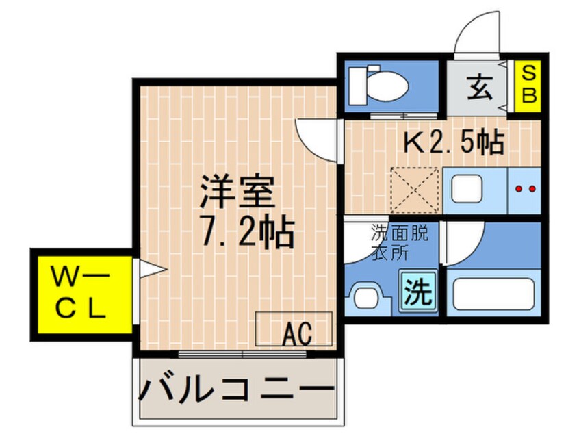 間取図 ＡＬＥＧＲＩＡ神戸楠谷町