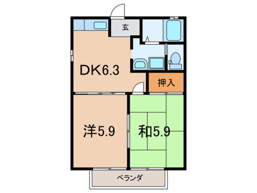 間取図 ばらハイツ