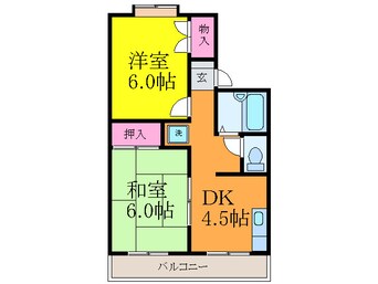 間取図 プリマベ－ラ摂津Ａ