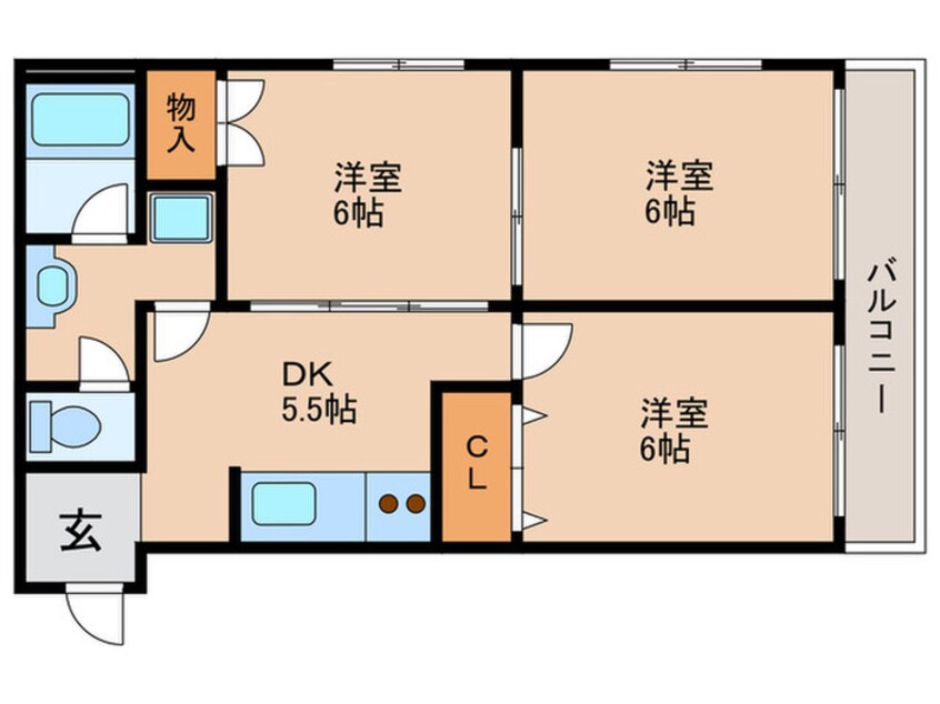 間取図 ハイツ立木