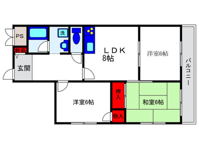 間取図 豊中スクエアガ－デン