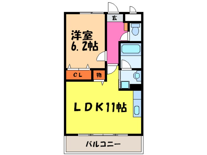 間取図 ボヌ－ル有瀬