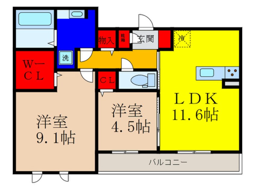 間取図 ララ　ソフィアB棟