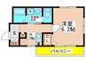 メロウビュ－ 1Kの間取り