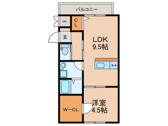 間取図 仮)牧野阪新築アパート