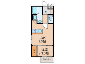 間取図 仮)牧野阪新築アパート