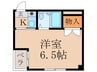 メゾンタマミ 1Kの間取り