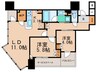 Park Tower Kitahama(608) 2LDKの間取り