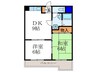 ヴェルデ春日 2DKの間取り