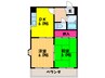 プリムロ－ズ嵯峨 2DKの間取り