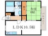 メゾン雲母坂 1LDKの間取り