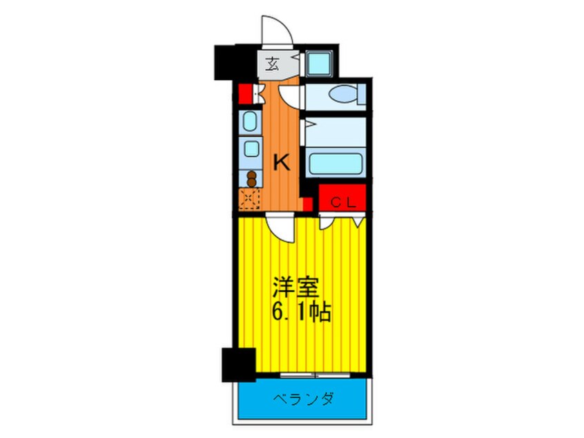間取図 ﾌﾟﾚｻﾝｽ梅田北ﾊﾟﾜｰｹﾞｰﾄ（603）