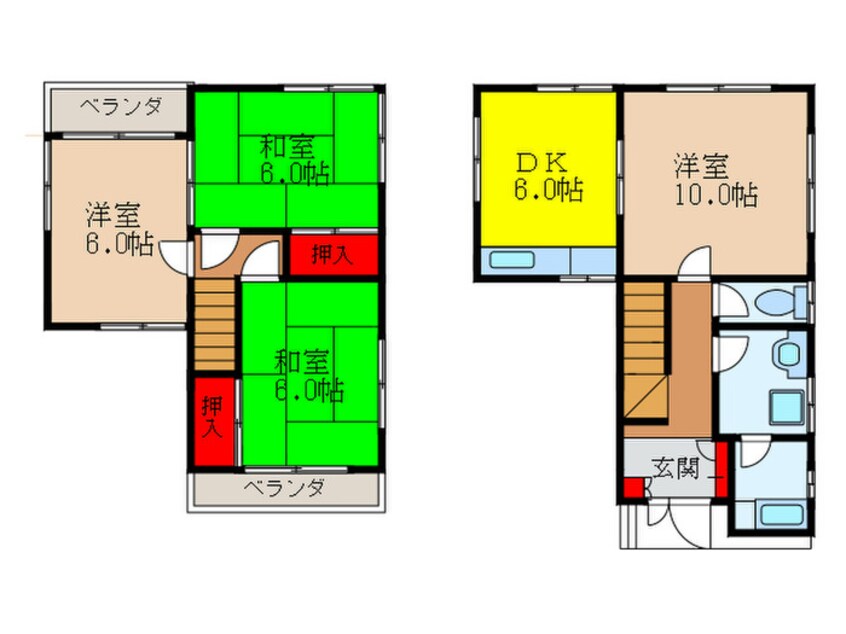 間取図 奥村貸家