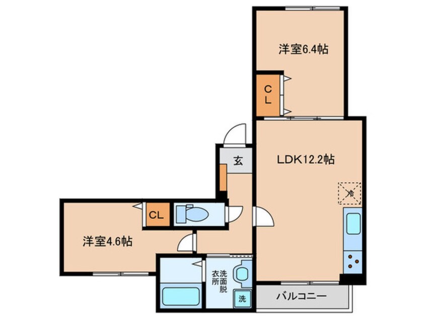 間取図 フェリーチェベレーザ