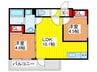 クリエオーレ八雲東 2LDKの間取り