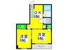 ラパンジ－ル日本橋 2DKの間取り