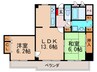 ﾒﾛﾃﾞｨｰﾊｲﾑ枚方牧野阪（605） 2LDKの間取り