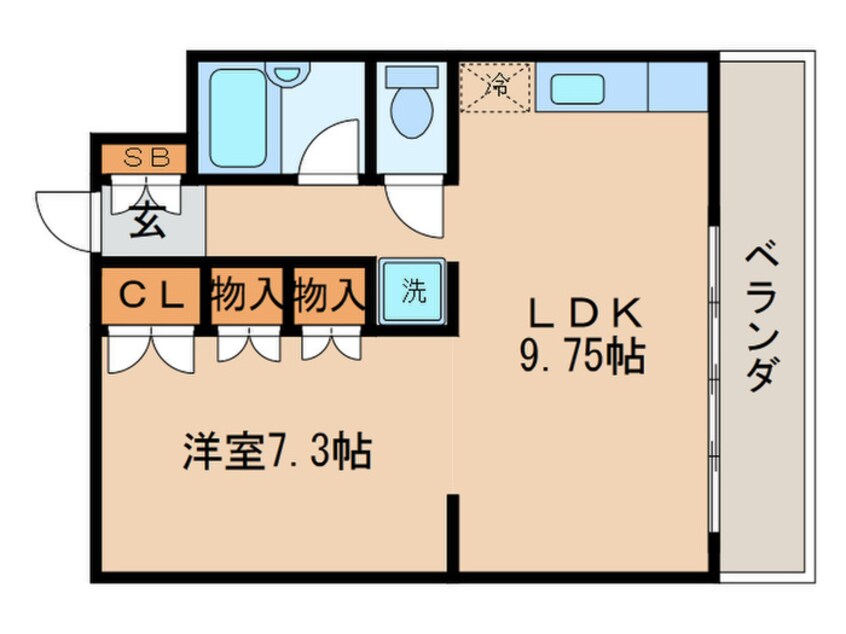 間取図 サンガ－デン山科