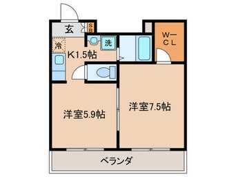 間取図 サンガ－デン山科