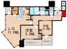 Park Tower Kitahama(708) 2LDKの間取り
