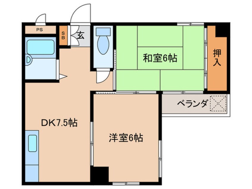 間取図 サンパレス２１東園田Ⅲ