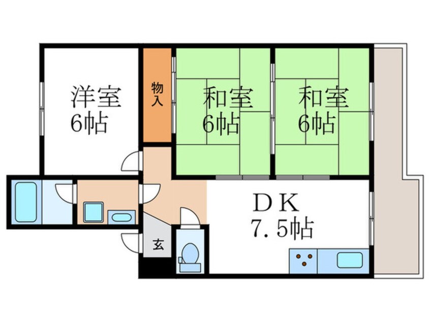 間取図 レジデンスクロダ