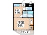 コア千代鶴 1DKの間取り