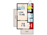 シャーメゾンLeaf 1LDKの間取り