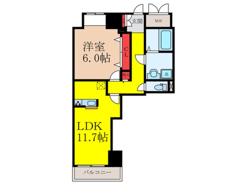 間取図 アルンドーインディカ茨木