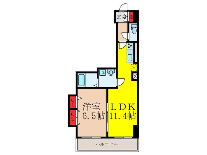 間取図 アルンドーインディカ茨木