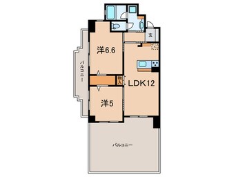 間取図 ｾﾚｯｿｺｰﾄ西宮北口ﾘｱﾗｲｽﾞ(201)