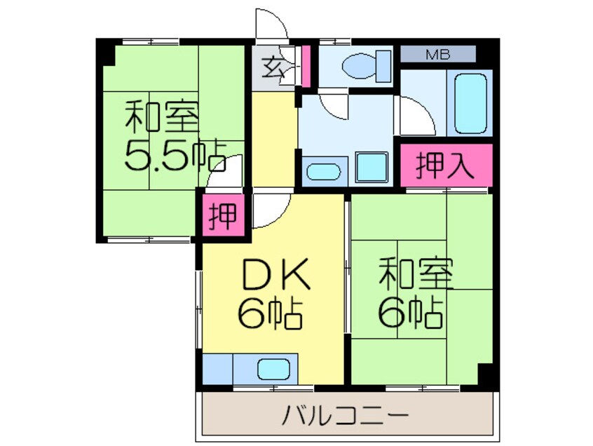 間取図 ハイツニュ－プラザ