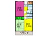 スクエアハウス 2DKの間取り