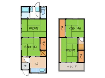 間取図 肥子町有川邸貸家