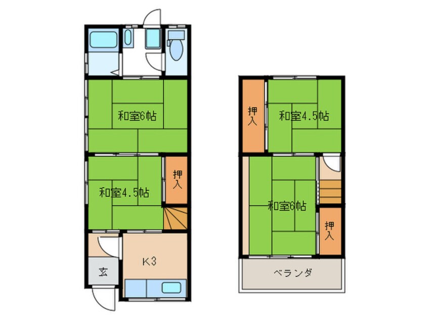 間取図 肥子町有川邸貸家