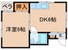シルクハウス 1DKの間取り