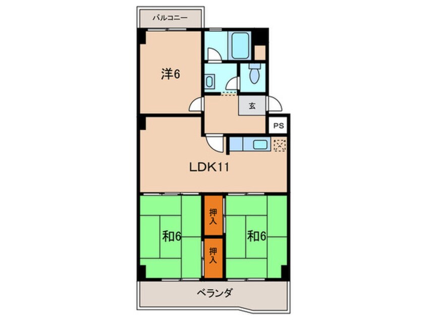 間取図 カステリア緑翠苑