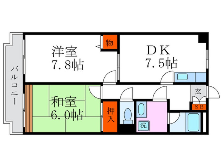 間取図 エトワ－ル・サカモト