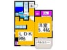 ジェルメ河善 1LDKの間取り