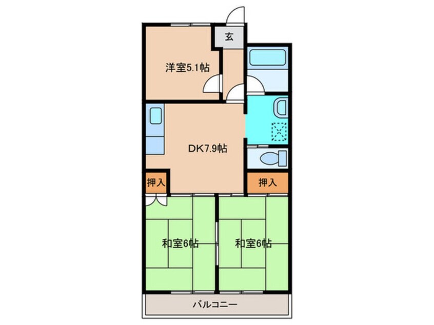 間取図 崗本マンション