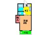 シャルマン河原 1Kの間取り
