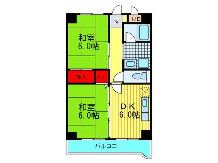 間取図 エリジェ－ル新森