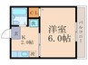 ネオコ－ポ萩 1Kの間取り