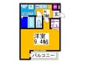 ﾌｼﾞﾊﾟﾚｽ百舌鳥赤畑町Ⅱ番館 1Kの間取り